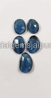 London Blue Topaz Rose Cut Slices